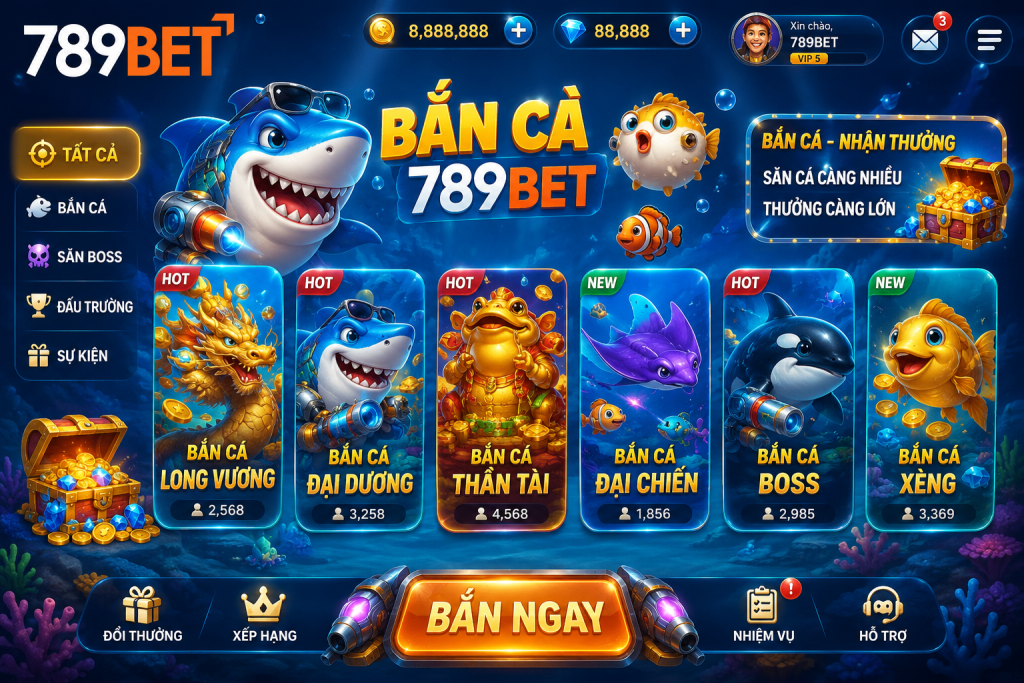 Giao diện sảnh Bắn Cá 789BET