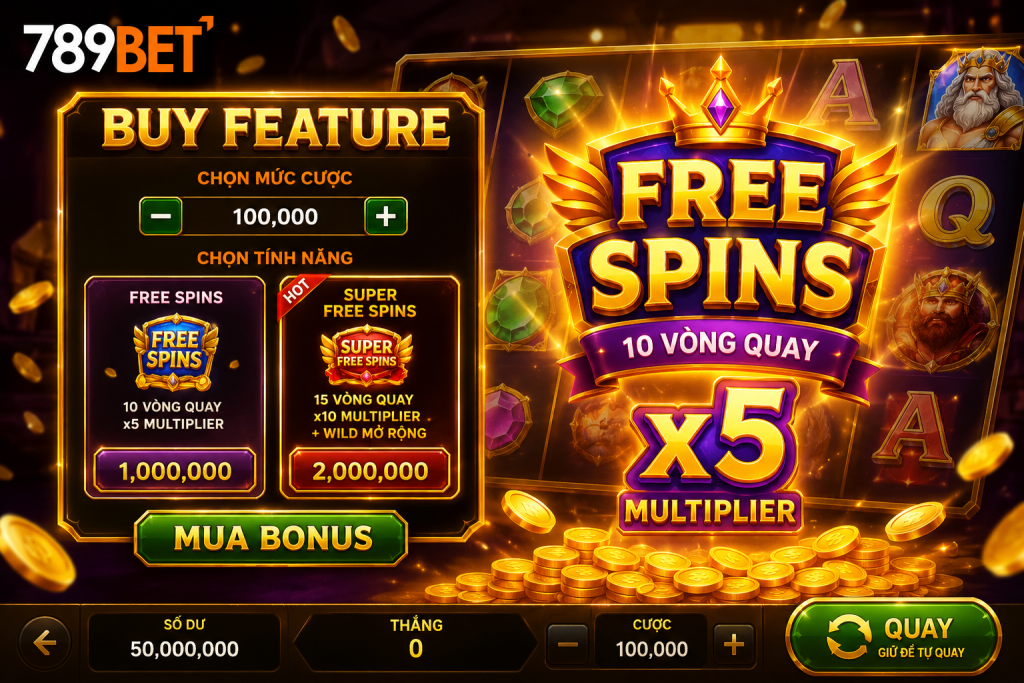 Giao diện tính năng Buy Feature trong game slot