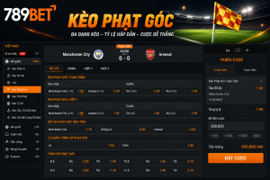 Giao diện bảng Kèo Phạt Góc