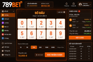 Giao diện bảng cược Số Đầu
