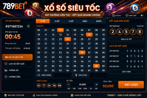 Giao diện bảng Xổ Số Siêu Tốc